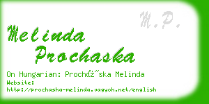 melinda prochaska business card